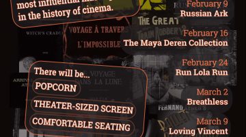 IMRC Center Influential Art Based Film Series Flyer