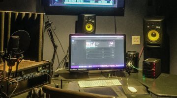 Photo of the interior of the Video Editing Studio, IMRC Center Audiovisual Labs